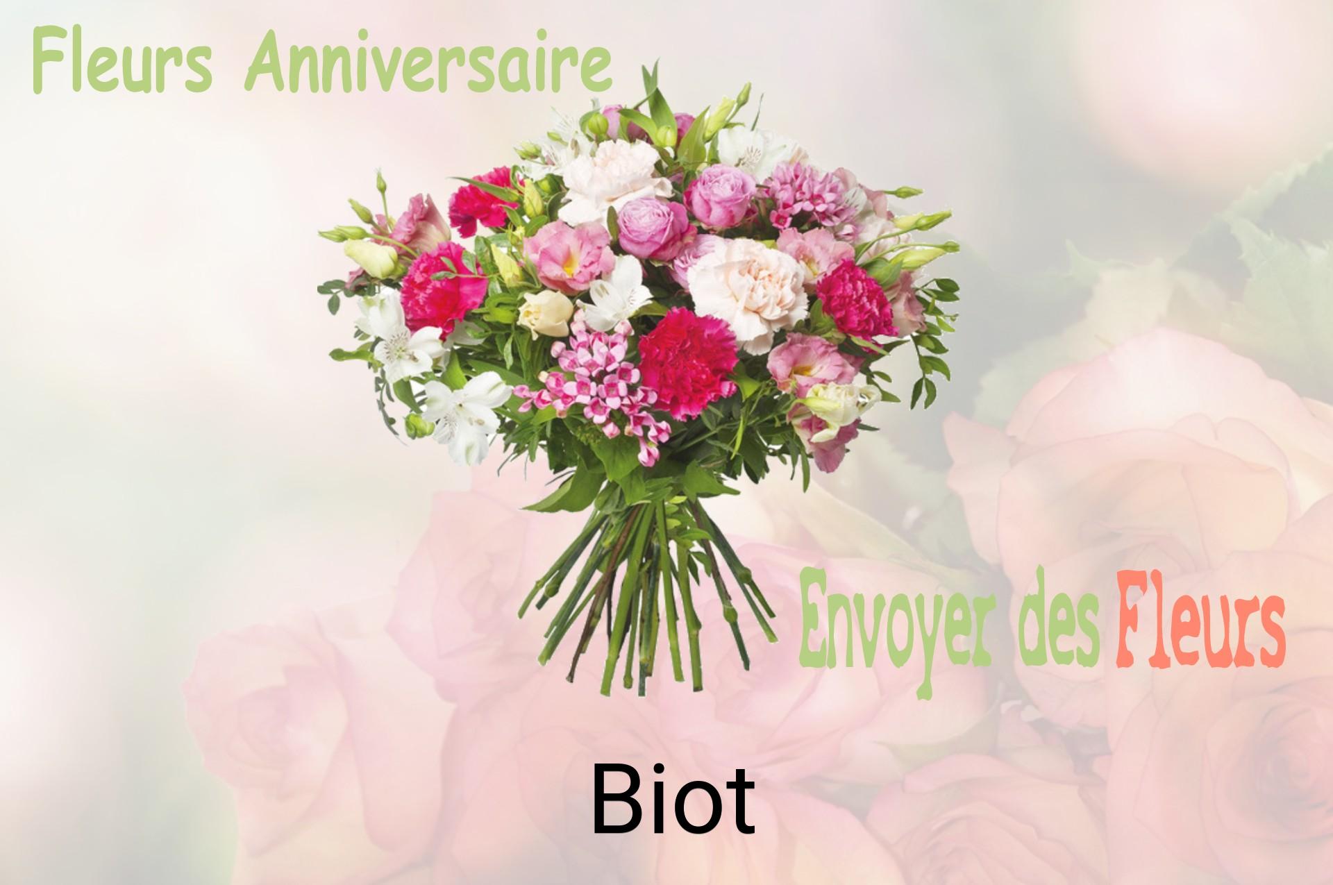 Bouquet de fleurs d’anniversaire livré à Biot